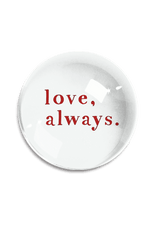 Min. Case Pack of 2 // Typewriter Love Always Crystal Dome Paperweight - Wholesale Ben's Garden