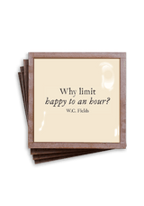 Min. Case Pack of 2 // Why Limit Happy Copper & Glass Coasters, Set of 4 - Wholesale Ben's Garden