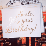 Bensgarden.com | Min. Case Pack // Smile. It's Your Birthday Greeting Card, Single Blank Card or Boxed Set - Bensgarden.com