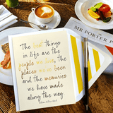 Min. Case Pack // The Best Things In Life Blank Single Folded Greeting Card - Wholesale Ben's Garden