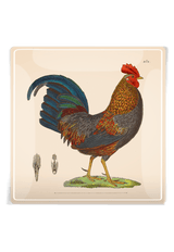 Morning Rooster Texas Decoupage Glass Tray - Wholesale Ben's Garden