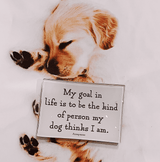 Bensgarden.com | My Goal In Life Decoupage Glass Tray - Bensgarden.com