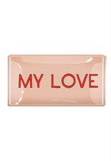 My Love Rose Decoupage Glass Tray - Wholesale Ben's Garden