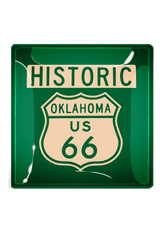 Oklahoma Texas Route 66 Sign Decoupage Tray - Wholesale Ben's Garden