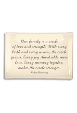 Our Family Is A Circle Decoupage Glass Tray - Wholesale Ben's Garden