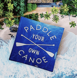 Bensgarden.com | Paddle Your Own Canoe Decoupage Glass Tray - Bensgarden.com