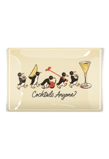 Penguins Marching Cocktails Anyone Decoupage Glass Tray - Wholesale Ben's Garden