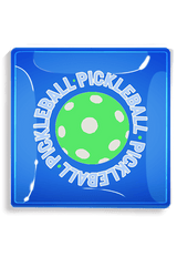 Pickleball Royal Blue Decoupage Glass Tray - Wholesale Ben's Garden