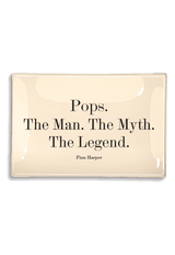 Pops. The Man. The Myth. Father's Day Decoupage Glass Tray - Wholesale Ben's Garden