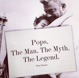 Pops. The Man. The Myth. Father's Day Decoupage Glass Tray - Wholesale Ben's Garden