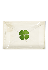 Pressed Clover French Envelope Decoupage Glass Tray - Wholesale Ben's Garden