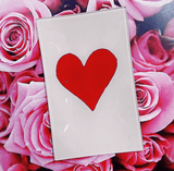 Red Long Heart Decoupage Glass Tray - Wholesale Ben's Garden