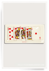 Royal Flush Decoupage Glass Tray