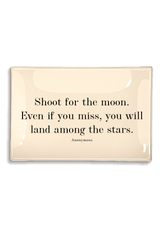 Shoot For The Moon Decoupage Glass Tray - Wholesale Ben's Garden