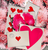 Six Hearts In A Row Decoupage Glass Tray - Wholesale Ben's Garden