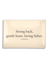 Strong Back, Gentle Heart, Loving Father Decoupage Glass Tray - Wholesale Ben's Garden