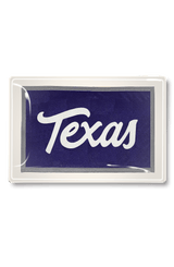 Texas Script Pennant Blue and Grey Decoupage Glass Tray - Wholesale Ben's Garden