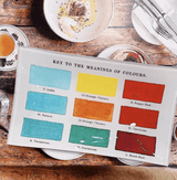 The Key To The Meaning Of Colours Decoupage Glass Tray - Wholesale Ben's Garden