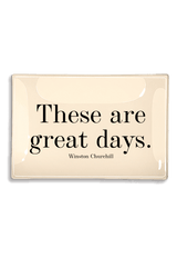 These Are Great Days Decoupage Glass Tray