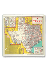 Touring Texas State Map Decoupage Glass Tray - Wholesale Ben's Garden