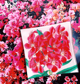 Tropical Pink Flower Decoupage Glass Tray - Wholesale Ben's Garden