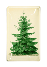 Vintage Christmas Tree Decoupage Glass Tray