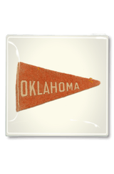 Vintage Oklahoma Texas Pennant Decoupage Tray - Wholesale Ben's Garden