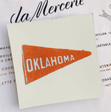 Vintage Oklahoma Texas Pennant Decoupage Tray - Wholesale Ben's Garden