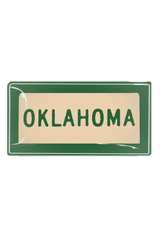 Vintage Oklahoma Texas State Sign Decoupage Glass Tray - Wholesale Ben's Garden