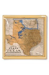 Vintage State Texas Central Railroad Decoupage Tray - Wholesale Ben's Garden