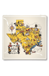 Vintage Texas State Illustration Decoupage Tray - Wholesale Ben's Garden