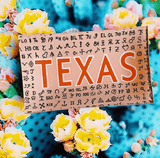 Vintage Texas with Cattle Brand Symbols Decoupage Glass Tray - Wholesale Ben's Garden