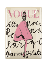 Vintage Vogue Pink Dress Decoupage Glass Tray - Wholesale Ben's Garden