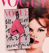 Vintage Vogue Pink Dress Decoupage Glass Tray - Wholesale Ben's Garden