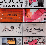 Vintage Vogue Pink Umbrella Decoupage Glass Tray - Wholesale Ben's Garden