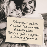 We Weren't Sister By Birth Decoupage Glass Tray