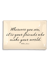 Wherever You Are Decoupage Glass Tray