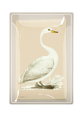 White Swan Botanical Decoupage Glass Tray - Wholesale Ben's Garden