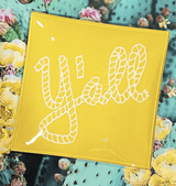 Y'All Tied Up Texas Sunshine Yellow Decoupage Tray - Wholesale Ben's Garden
