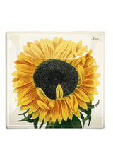 Yellow Sunflower Decoupage Glass Tray