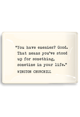 You Have Enemies? Good. Decoupage Glass Tray - Wholesale Ben's Garden