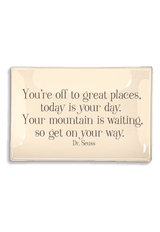 You're Off To Great Places Decoupage Glass Tray - Wholesale Ben's Garden