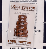 Vintage Louis Vuitton Luggage Trunks Decoupage Glass Tray
