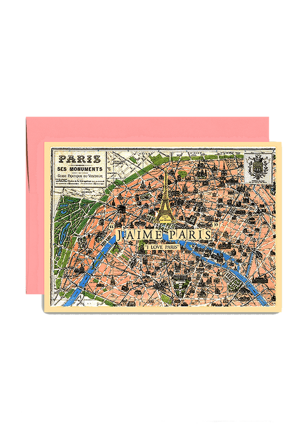 Min. Case Pack of 6 // J'aime Paris Folded Greeting Card