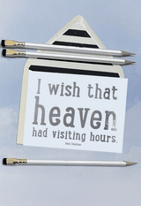 I Wish That Heaven Greeting Card, Single Folded Blank Card