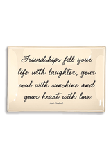 Friendships Fill Your Life Decoupage Glass Tray