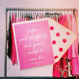 Life Isn't Perfect but Your Outfit Greeting Card, Single Fol