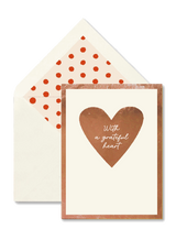 Min. Case Pack of 6 // With A Grateful Heart Greeting Card, Blank Single Folded Card
