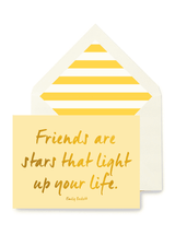 Friends Are Like Stars Greeting Card, Single Folded Card or
