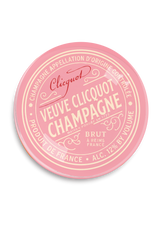 Veuve Cliciquot Champagne Rosé (Pink) Round Decoupage Tray